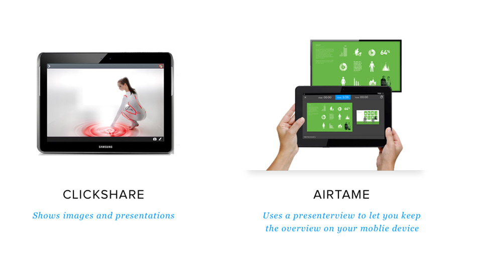 Clickshare mobile vs Airtame mobile