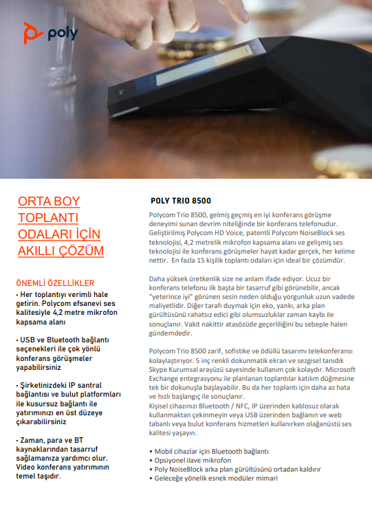 Poly Trio 8500 IP Konferans Cihazı